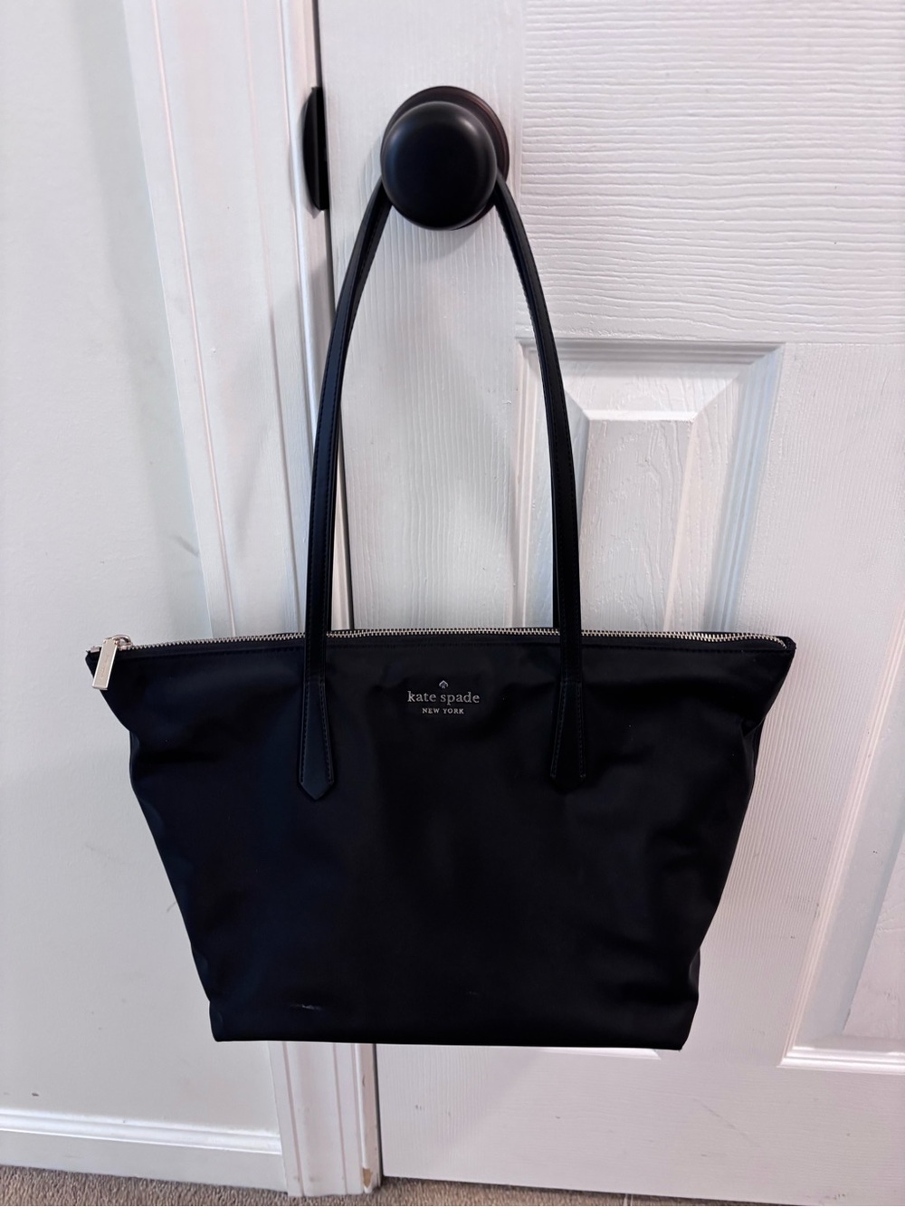 kate spade Black Nylon Tote with Long Straps